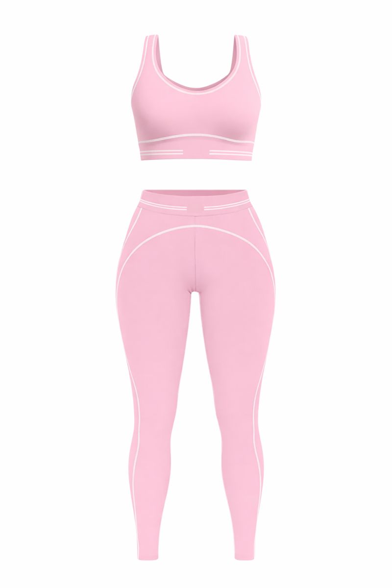Pink Luxury Athleisure Two-Piece Set